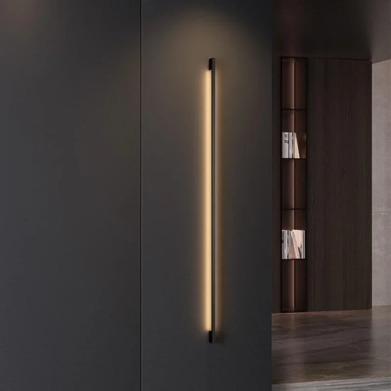Modern simple long wall lamp led bedroom dining room corridor background lamp interior decoration