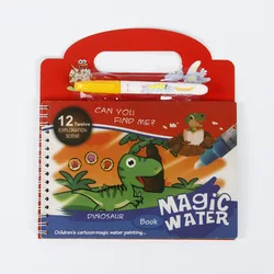 Enchanting Reusable Water Drawing Book for Kids - Montessori-Inspired Early Education Toy (Dinosaurs)