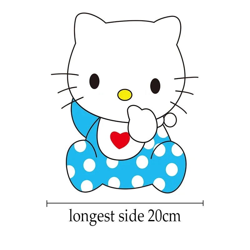 DIY Cartoon Hello Kitty Patches Iron-on Transfers Patches Kids Clothes  Stickers A-level Washable Heat Press Applique Parches