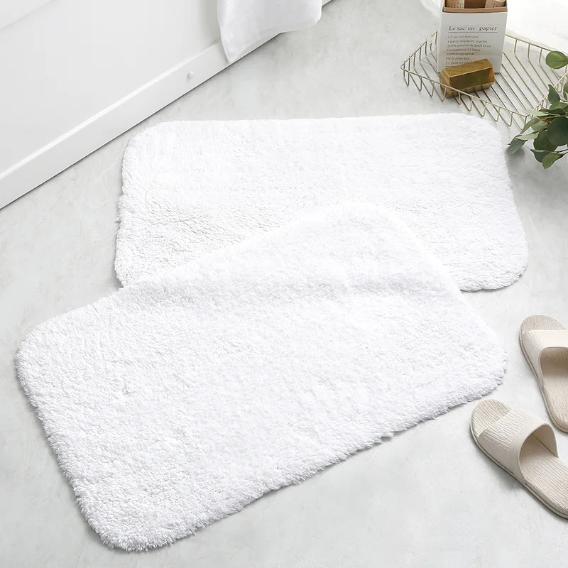 White Small Bathroom Mat Modern Rectangle Free Shipping Bathroom Mat