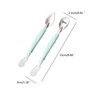 Baby Feeding Spoon Scraper Spoon Silicone Fruit Puree Spoon Supplementary Food Feeder Dual-Head Spoon Toddler Utensil 2