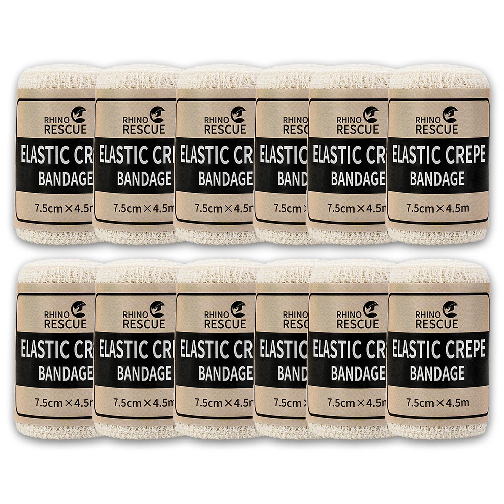 Rhino Fascia Elastica In Crepe Kit Di Pronto Soccorso Garza Medicazione Per Ferite Infermieristica Benda Per Cure Di Emergenza Trattamento Per Sport A