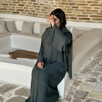Ramadan Eid Kimono Jalabiya Luxury Dubai Abaya Women Muslim Dress Turkey Kaftan Islam Clothing Caftan Marocain Femme Robe Gown
