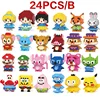 24pcs Stitch LinaBellr Mario Bros Figures Disney Stitch Building Blacks Cartoon Anime Pokemon Pikachu Assembled Bricks Toy Gift 3