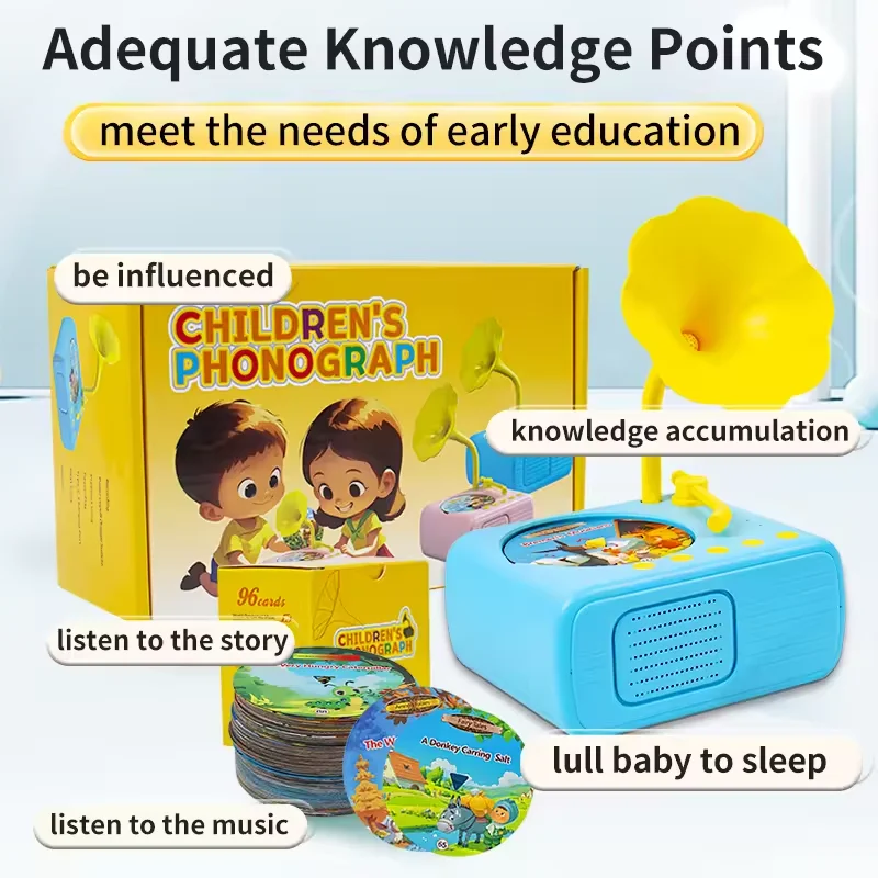 New style Children's Phonograph Toy Storytelling Machine for Kids with 96 Cards - Early Childhood Education Toy 3