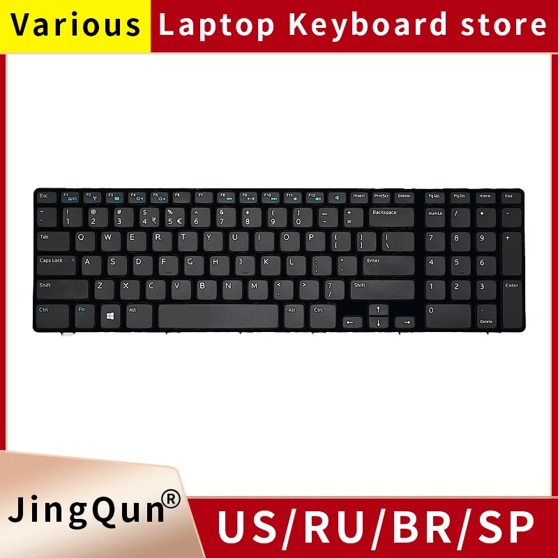 

US 0JJNFF Laptop Keyboard for DELL Inspiron 17R 3721 17R 5721 3737 5737 N3721 N5721 M731R 5735 CN-0JJNFF JJNFF English Keyboards