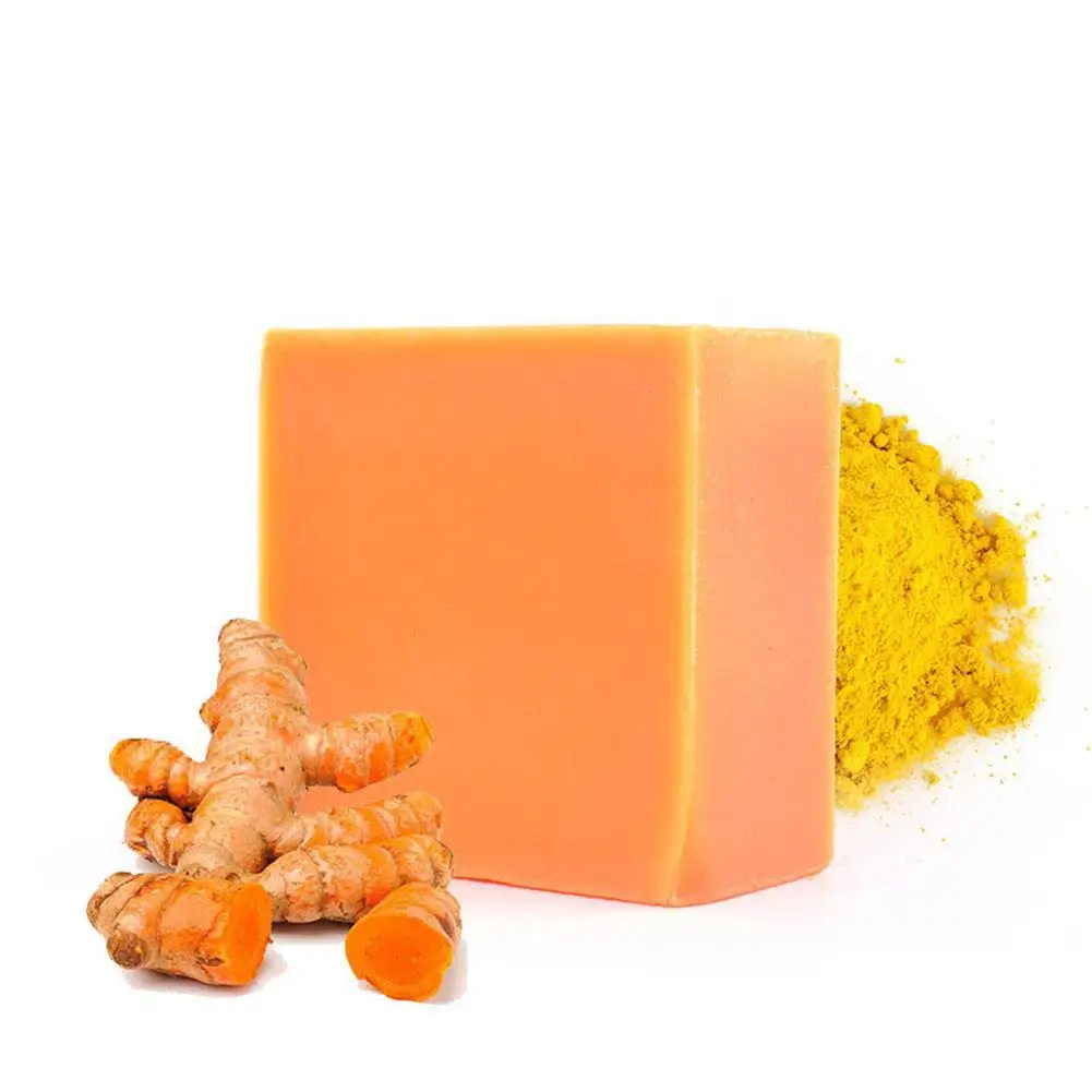HEALLOR Turmeric Soap Natural To Lightening Acne Dark Spots Skin Glow