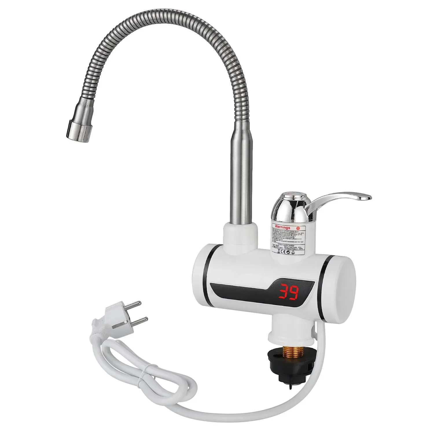 

3000W Electric Home Heating Faucet Kitchen Bathroom Faucet Accessories Household Electric Hot-Water Faucet With Digital Display