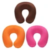 Car Air Flight Office Inflatable Neck Pillow U-shaped Travel Pillow Short Plush Cover PVC Support Headrest Soft Nursing Cushion 4