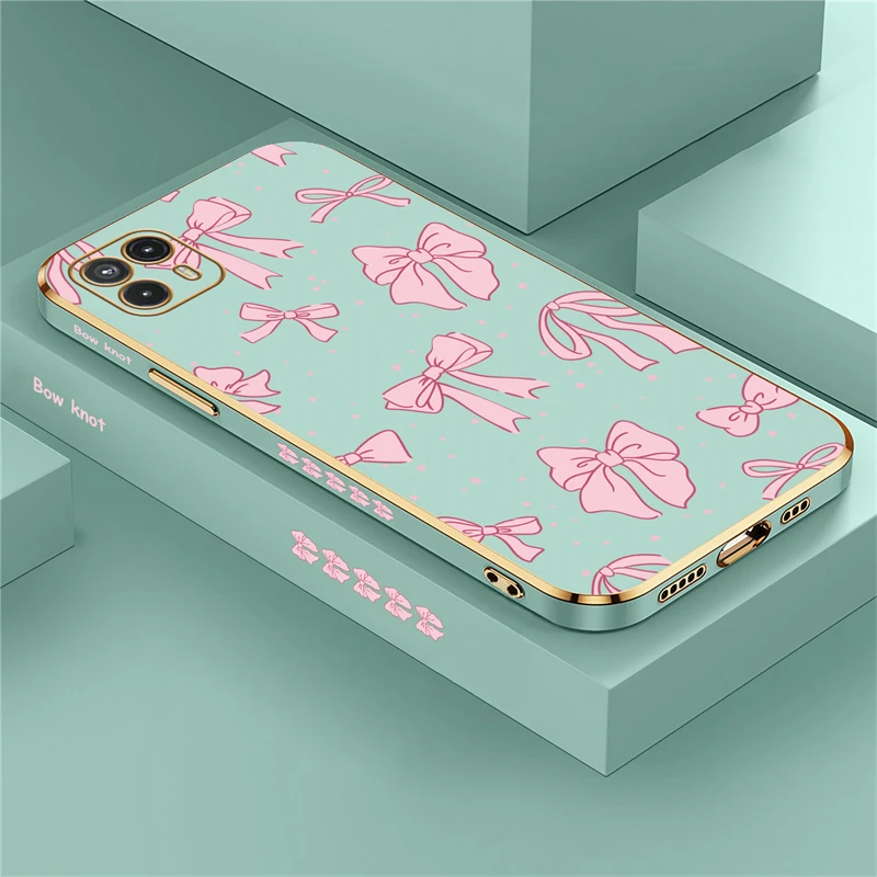 Pink Bow Shockproof Silicone Phone Case Cover