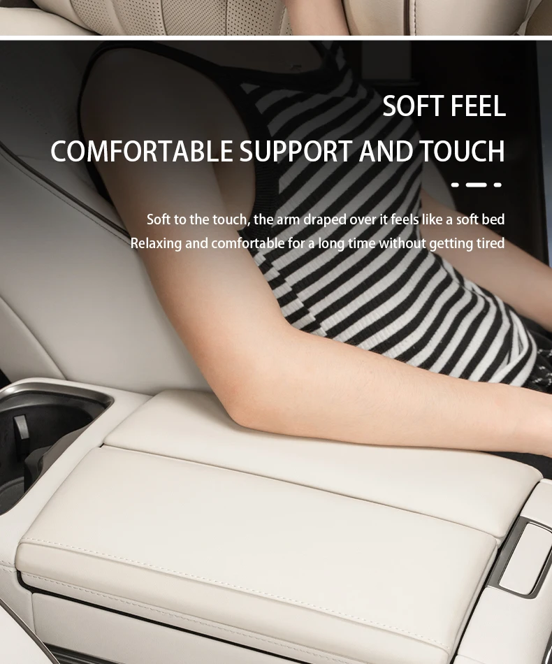 For DENZA D9 All series Armrest box cushion Protective cover Leather height incr