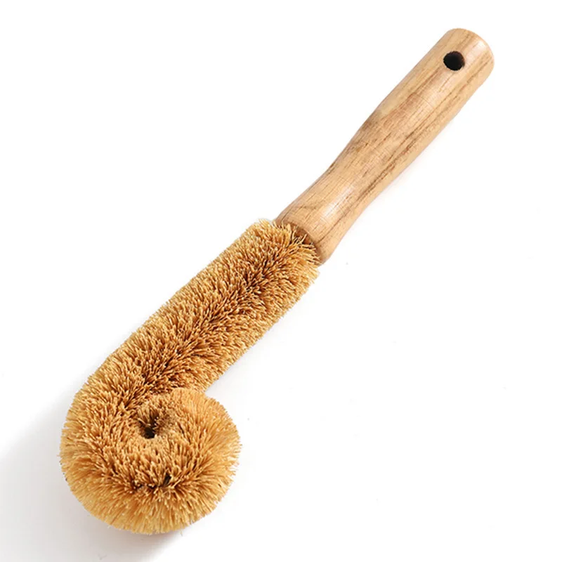 Kitchen Sink Cleaning Brush Natural Coir Brush Glass Cup Brush Non-stick Skillet Brush Dish Washing Bottle Cleaner 5
