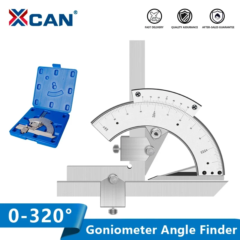 XCAN Caliper Angle Ruler 0-320 Degree Protractor Precision Goniometer Angle Finder For Measure Inner/Outer Measuring Tools digital angle protractor,carpenter measuring tool,angle measuring tool,angle protractor,digital angle meter,woodworking measuring tool