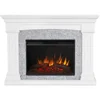 Deland Grand Electric Indoor Fireplace with Remote Control, Realistic Infrared Fireplace with Heater 3