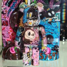New Product Bearbrick 400 LABUBU Figure Toy Model Action Figure Anime Figure Doll Bear Brick 28CM Decorate Kawaii Christmas Gift