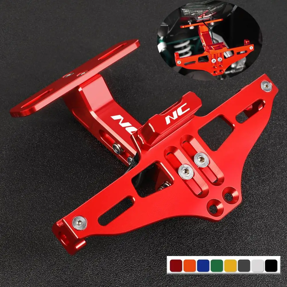 

For Honda NC750X NC700X NC700XD NC700S NC 700X NC 750 NC750 X Motorcycle Adjustable License Plate Holder Frame Bracket LED Light