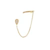 87167-158492.jpg Boucles d'oreilles pendantes en acier inoxydable pour femmes, chaîne de couleur or, pendentif en zircone, Clip, accessoires bijoux de fête de vacances