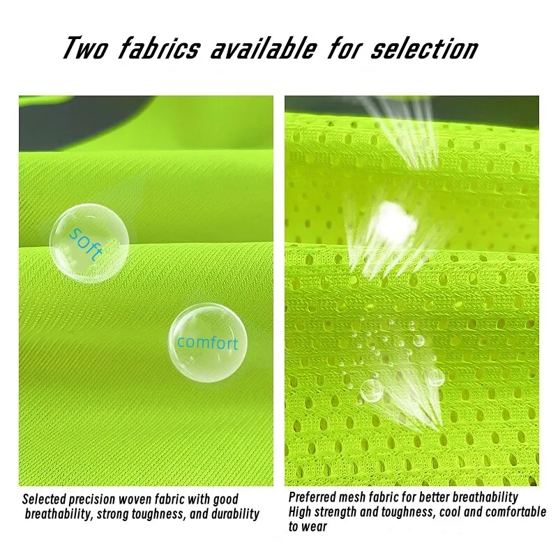 High Visibility Reflective Vest Working Clothes Motorcycle Cycling Sports Outdoor Reflective Safety Clothing Jacket