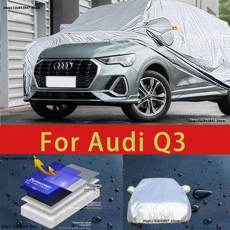 

For Audi Q3 Outdoor Protection Full Car Covers Snow Cover Sunshade Waterproof Dustproof Exterior Car accessories