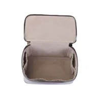 Sac à cosmétiques à main en cuir véritable personnalisé, sac de rangement de grande capacité, sac de lavage, boîte de rangement de bain de voyage rigide et étanche 4