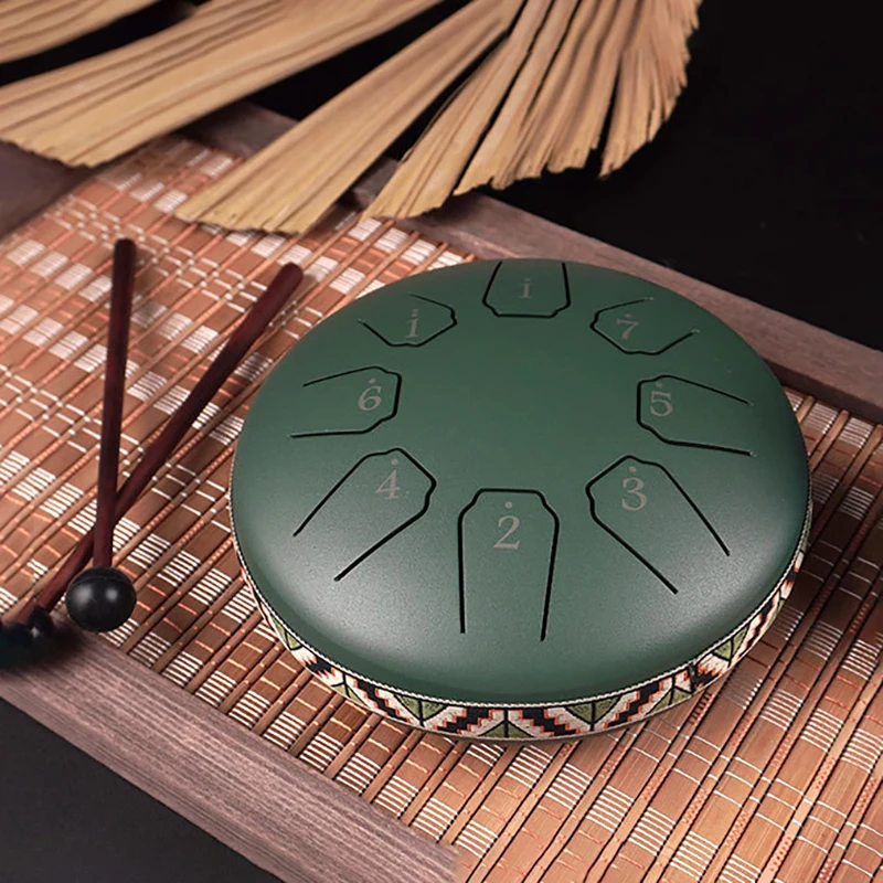 Steel Tongue Drum 6 Pouces 8 Notes Hand Pan Drum Percussion