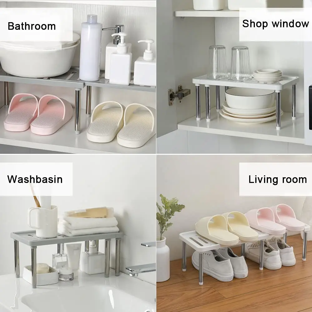 Retractable Storage Rack Kitchen Shelf Organizer Multifunctional Cabinet Layered Dish Seasoning Bottle Finishing Home Supplies 4