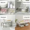 Retractable Storage Rack Kitchen Shelf Organizer Multifunctional Cabinet Layered Dish Seasoning Bottle Finishing Home Supplies 4