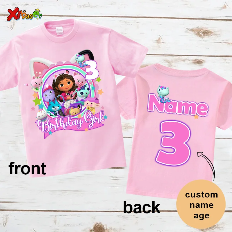 birthday girl t shirt for Kids Princess Shirt Custom Name Shirt Toddler Baby Gift 4 age Birthday Shirt Teen Girl Clothes 6 Years 3