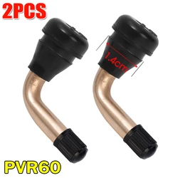 Premium Tubeless Tyre Valve Stems - Rubber & Brass for Motorcycles, Electric Scooters & Bicycles (2/4pcs) (2pcs 14mm)