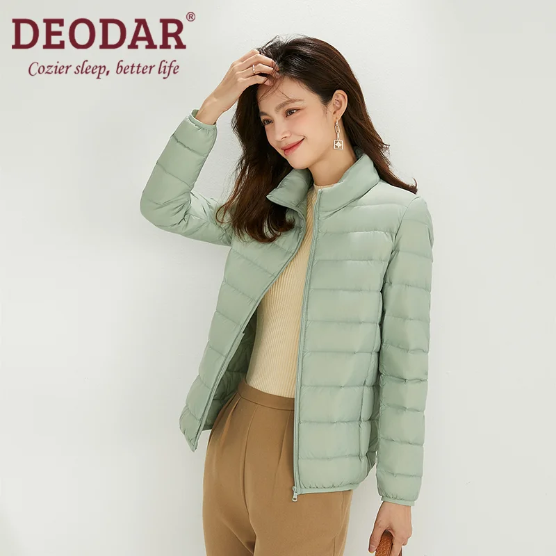 DEODAR Plus Size Winter Warm Women Down Jacket Short Portable Coats Ultra Light Waterproof Casual Surcoat for Office Lady 4XL