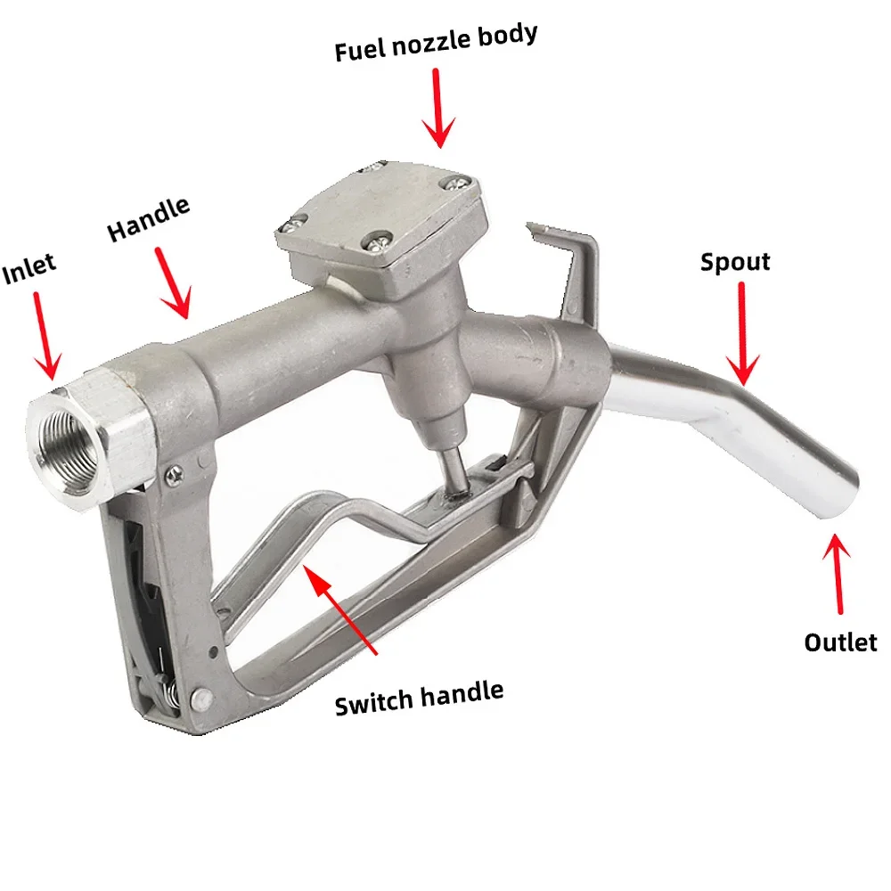3/4" Manual Fuel Oil Dispenser Diesel refueling Gun With Nozzle Aluminum Alloy