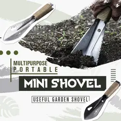 Petite pelle à main multifonctionnelle pour l'extérieur, truelle à légumes en dents de scie, règle à clé hexagonale pour la randonnée, le Camping et la survie 