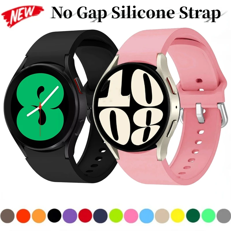 

Silicone Strap for Samsung Galaxy Watch 6 4 Classic 43mm 42mm Sports Bracelet Belt for Watch 6 5 4 40mm 44mm 5 Pro 45mm Correa