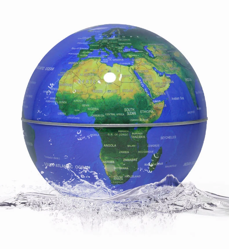 Rotating Magnetic Float With Led Light Home Decoration Kids Birthday Gift