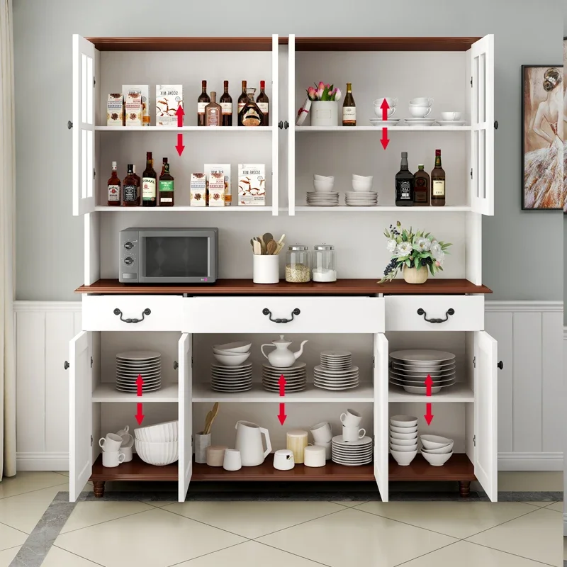 White Bar Cabinet Sideboard Storage Cupboard Nordic Dresser Wardrobe Filing Sideboard Modern Bar Luxury Cajonera Salon Furniture