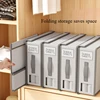 Sheet Set Storage Box Organizer Thickened Fabric Folding Window Zipper Blanket Organizer Wardrobe Bed Clothes Storage with Lid 3