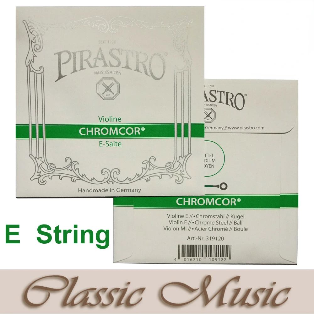 Строка для скрипки Pirastro Chromcor, E-строка (319120), Шариковая струна, для скрипки 4/4