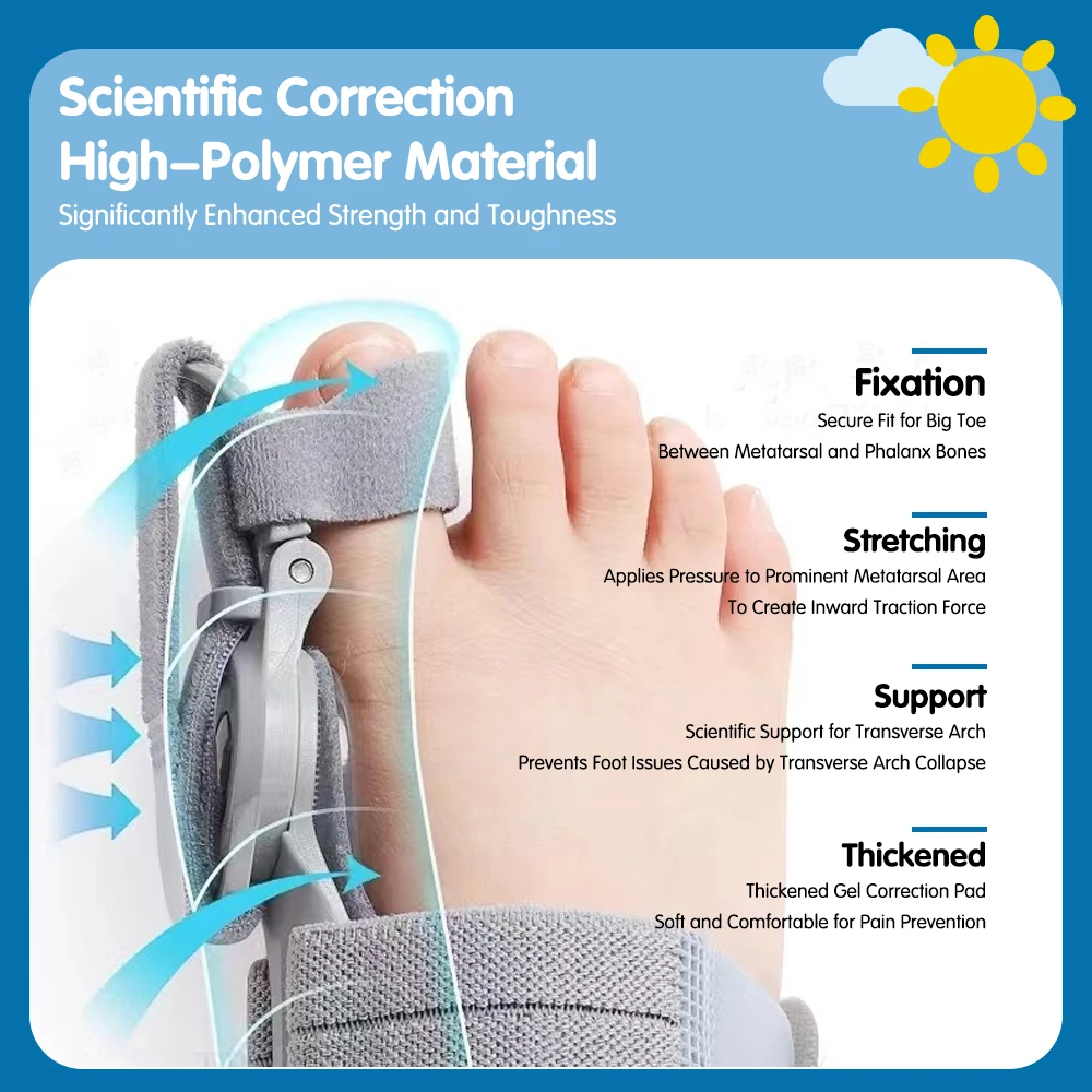 Toe Separator Bunion Corrector Bunions Big Toe Separators Halux Toe Spreader Finger Straightener Toe Hallux Valgus Corrector
