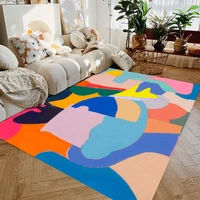 Colorful Dopamine Living Room Carpet Art Premium Feeling Sofa Coffee Table Bedroom Bedside Mats Rug Carpets Doormat Home Decor 2