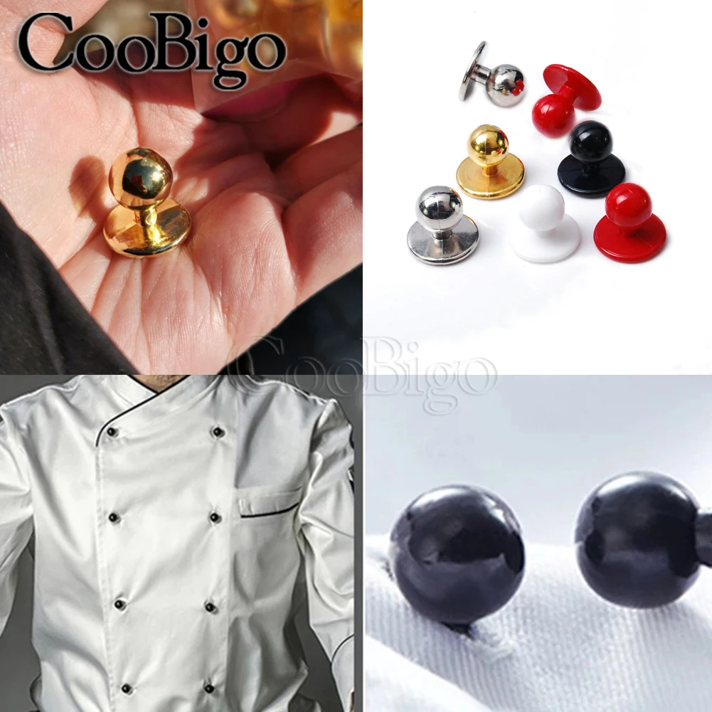 50pcs Plastic Button Chef Jacket Buttons for Restaurants Cook Uniform Work Suit Costume Clothes Sewing Accessories Colorful 11mm 4