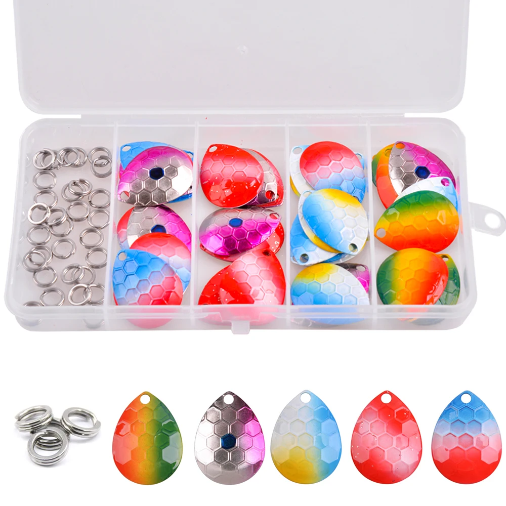 70PCS Colorado spinner blades Lures Making Kit Spinnerbait blades with