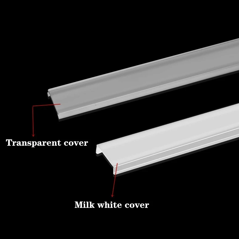 50cm Aluminium Channel for Led Strip U Style Aluminum Profile with Diffuser Milky PC Cover LED Bar Strips Light Holder led aluminum channel