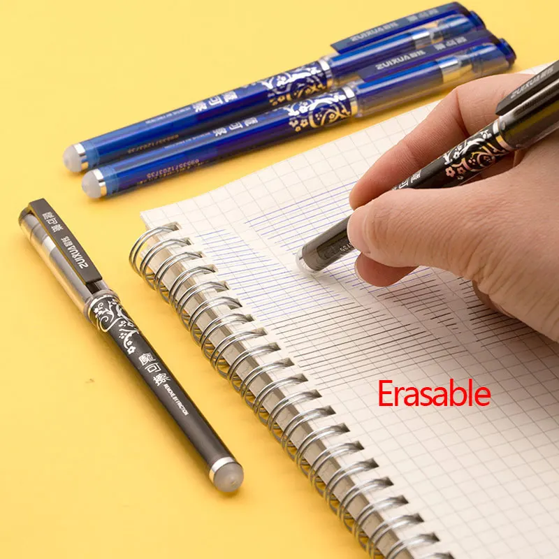 Gel Pens Erasable 0.5 mm Fine point Blue Kawaii Ballpoint For Writing Korean Stationery Office School Supplies