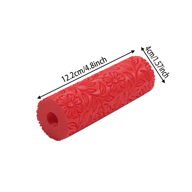 Description Picture 4 of itemPlastic Texture Rolling Pin Ceramic Pottery Art Embossed Rod Daisy Flower Pattern Mud Roll Roll Reliefs DIY Clay Craft Tool