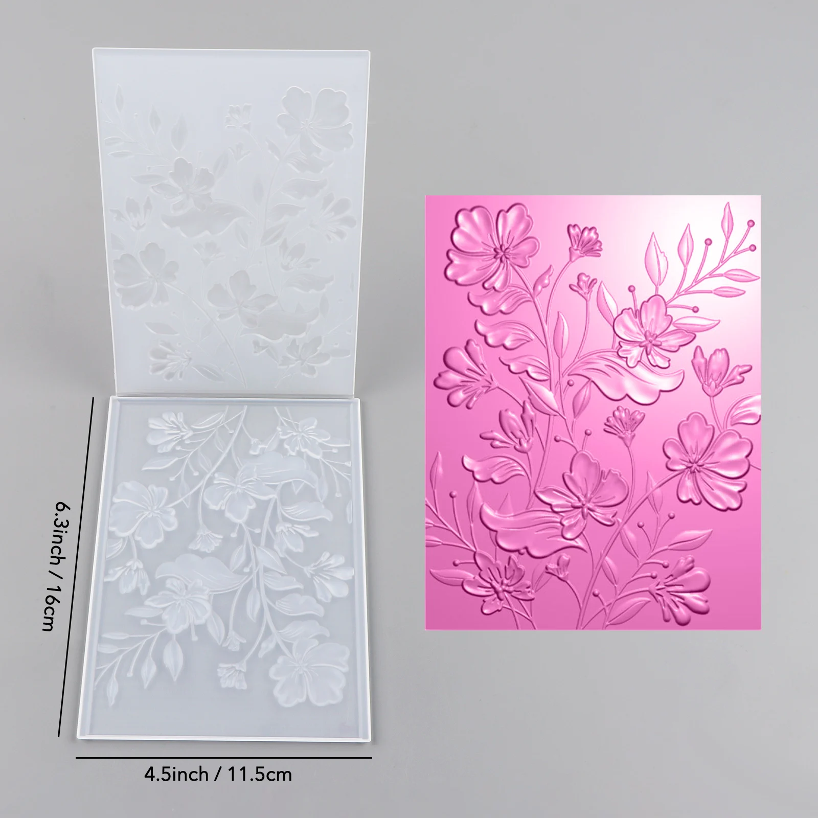 Весняний декор, квіти 3D тиснення Папка Текстура Візерунок Фон DIY Scrapbook Декоративний картон Ремесла Виготовлення проектів