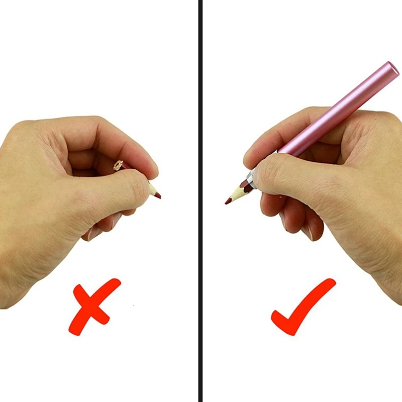 12PCS Metal Color Rod Single-End Pencil Extender Pencil Extender Pen Receptacle Pen Extension Case