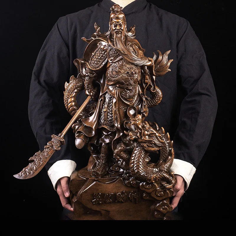 Guangong Wu Caishen Buddha Statue, God of wealth Decoration, Shop opened to worship God of wealth Gifts, Guan Erye Decoration