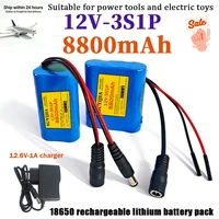 Batterie au lithium rechargeable 12V 8800mAh 3S1P, nouvelle batterie 18650 avec BMS intégré, adaptée aux outils électriques et aux jouets électriques 1