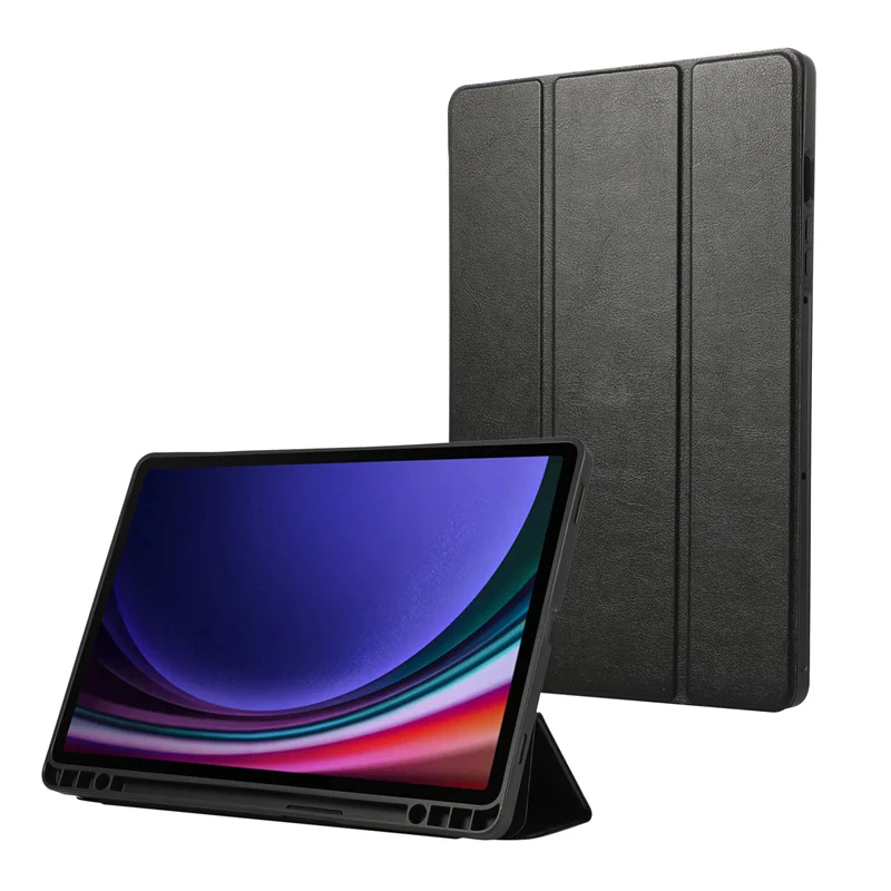 Premium PU Leather Stand Case with Pen Holder