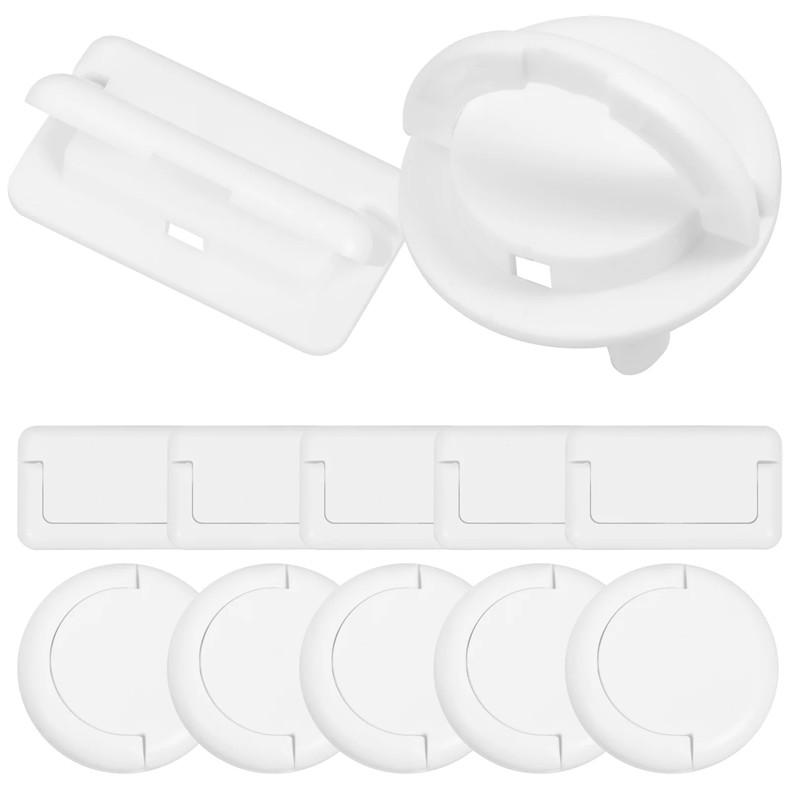 50 Pcs Socket Cover Child Proof Outlet Safety Plugs Electrical Abs Caps Easy Install Baby Protector 2 Prong 3 Prong Unused
